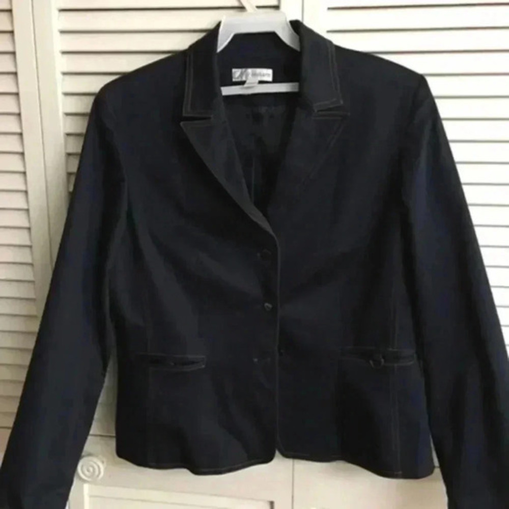 dress barns jeans jacket size 10 fit M also